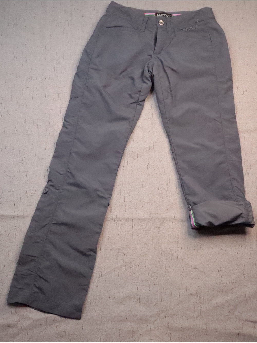 Marmot Womens XXS Size 2 Convertible Roll Up Hiking Pants Gray Nylon Z69140